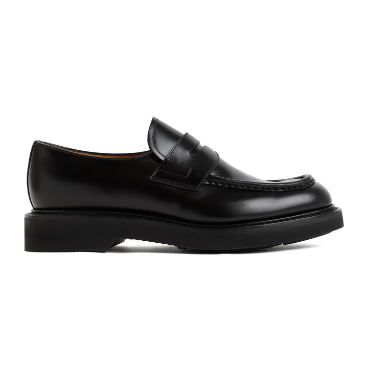 Black Calf Leather Lynton Loafers-1