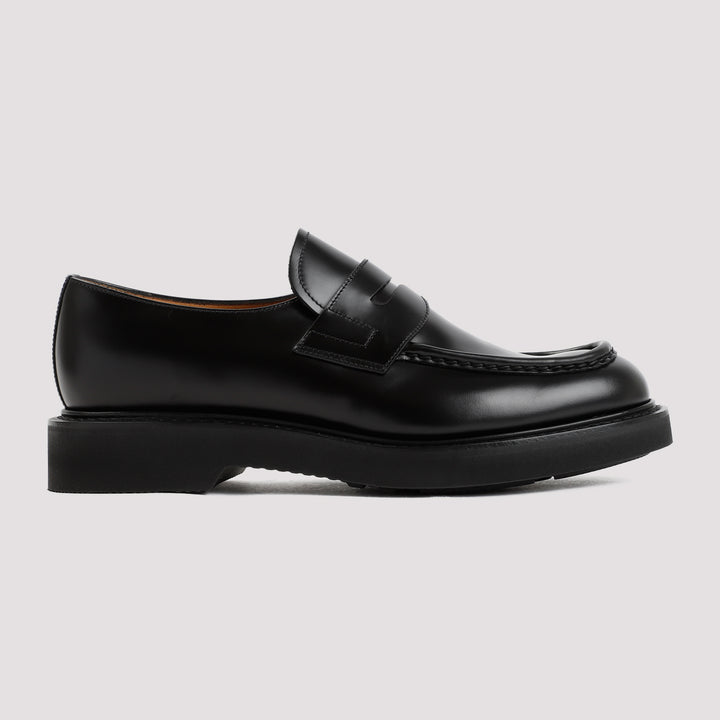 Black Calf Leather Lynton Loafers-2