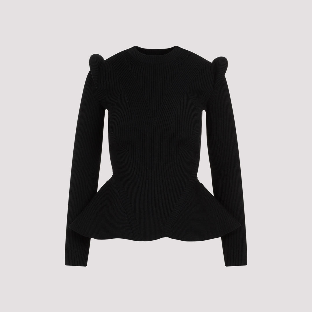 Black Wool Pullover-2