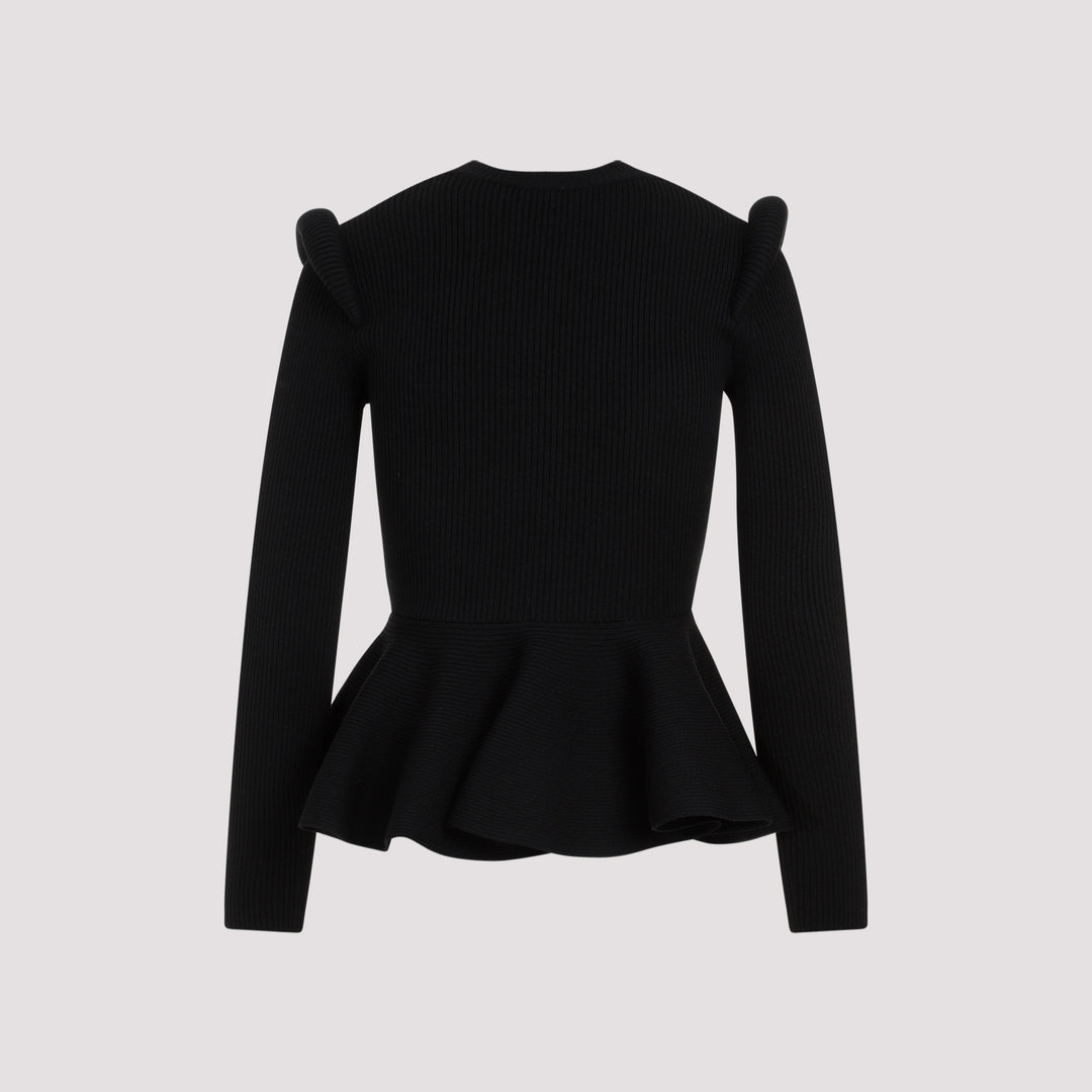 Black Wool Pullover-3