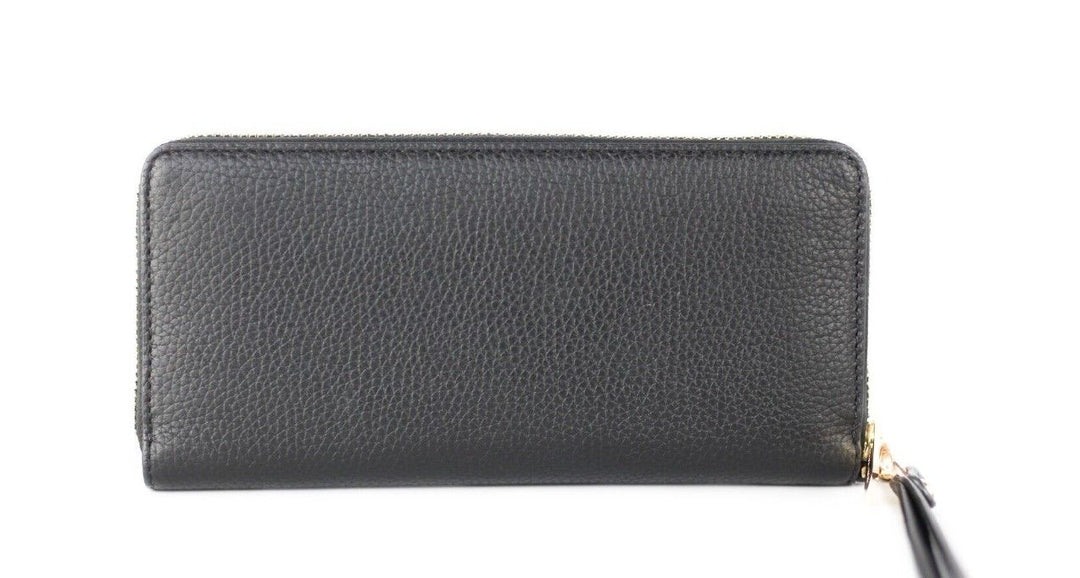 Jet Set Travel Large Black Pebble Leather Continental Wrist Wallet