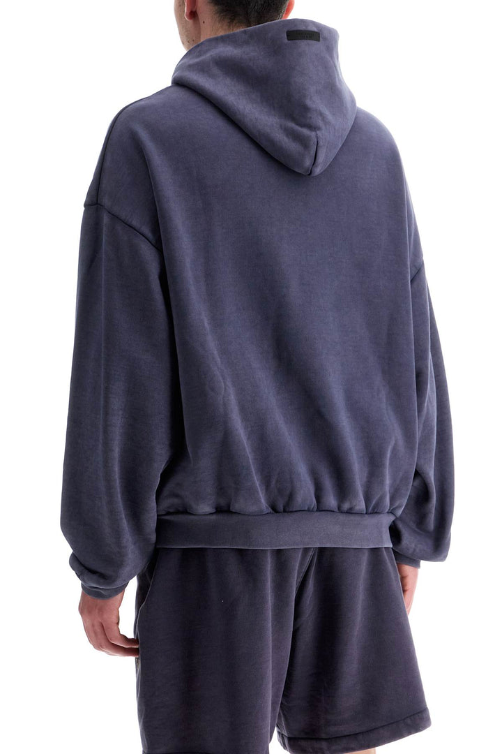 navy blue cotton hoodie with minimalist design-2