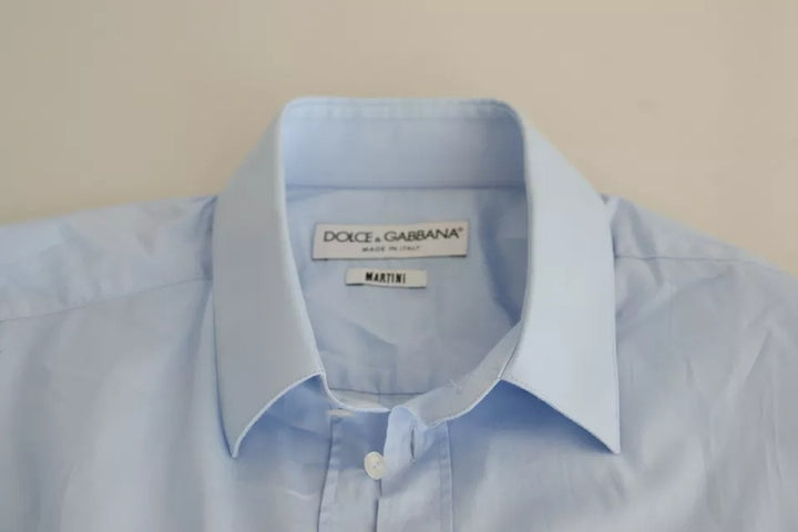 Light Blue Cotton Stretch Formal MARTINI Shirt