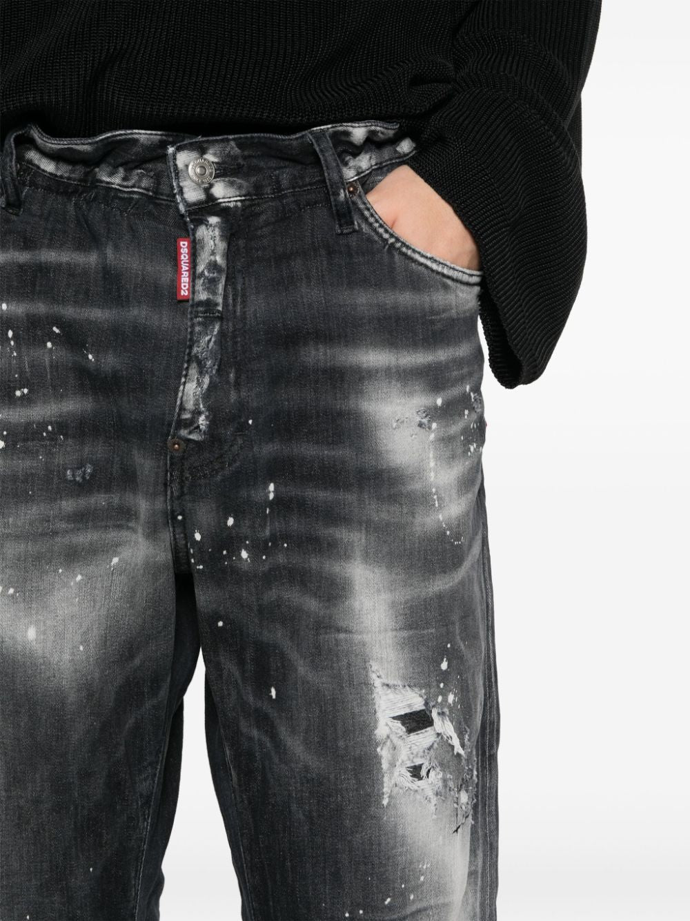 Big Brother distressed-finish jeans-4