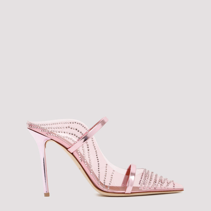 Pink PVC Stiletto Maureen 100 Mules-0