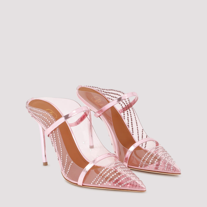 Pink PVC Stiletto Maureen 100 Mules-4