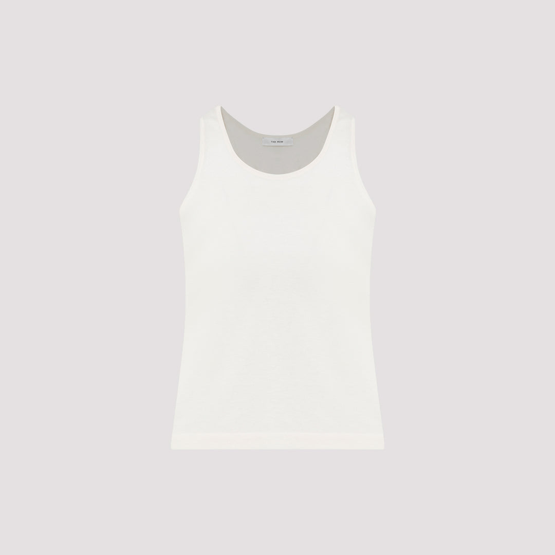 Ivory Cotton Formosa Tank Top-0