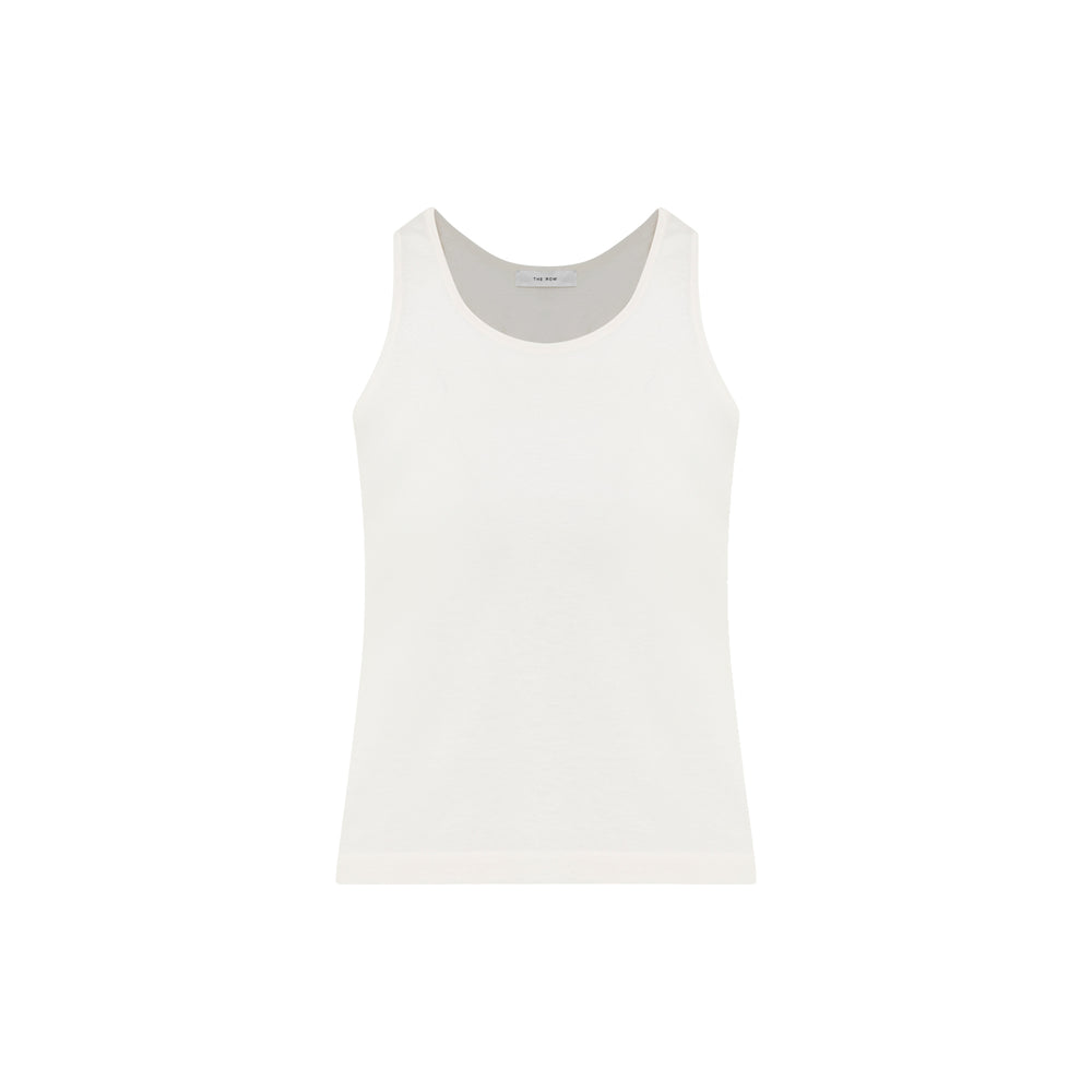 Ivory Cotton Formosa Tank Top-1