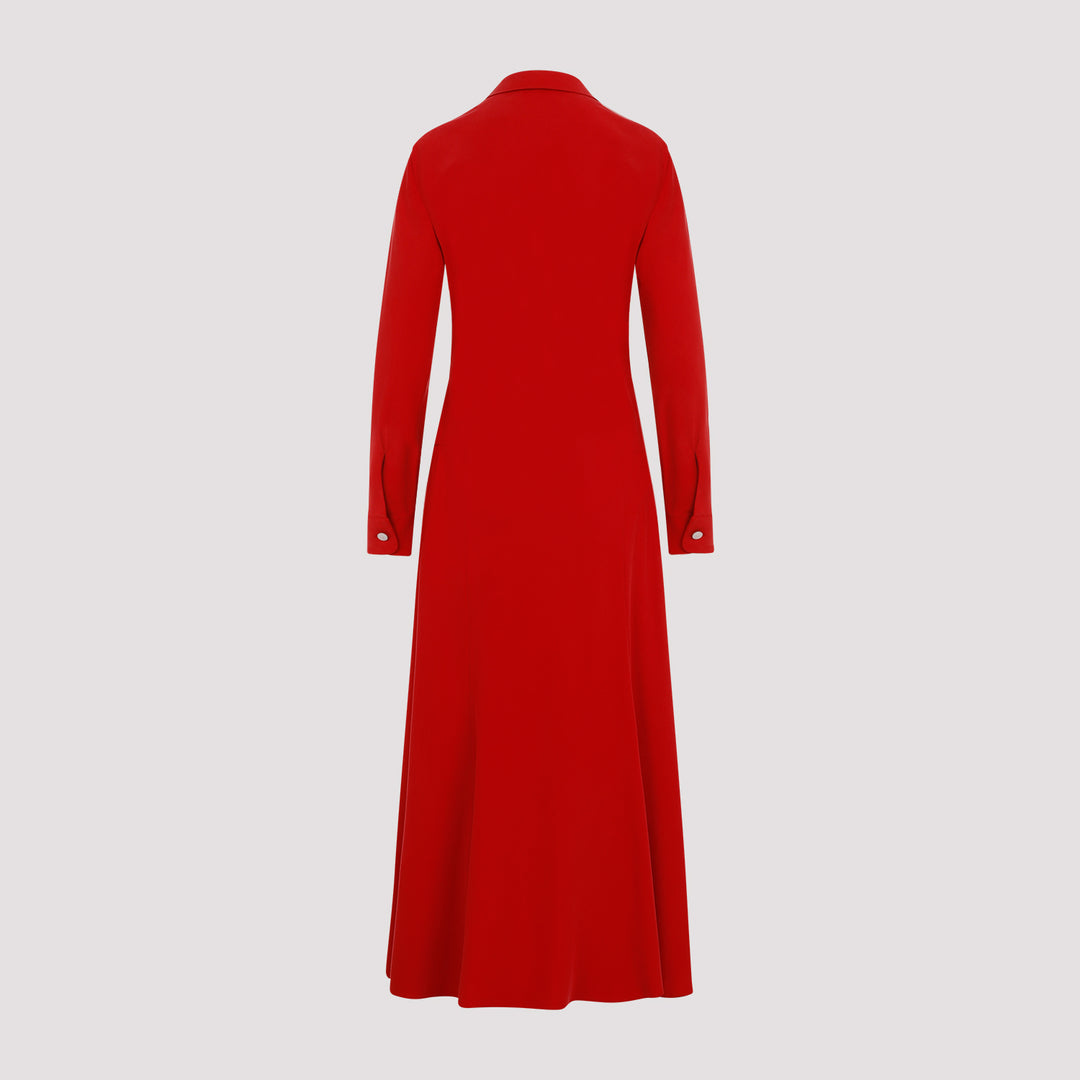 Goji Berry Red Silk Myra Dress-3