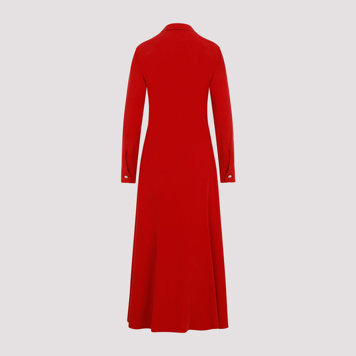 Goji Berry Red Silk Myra Dress-3