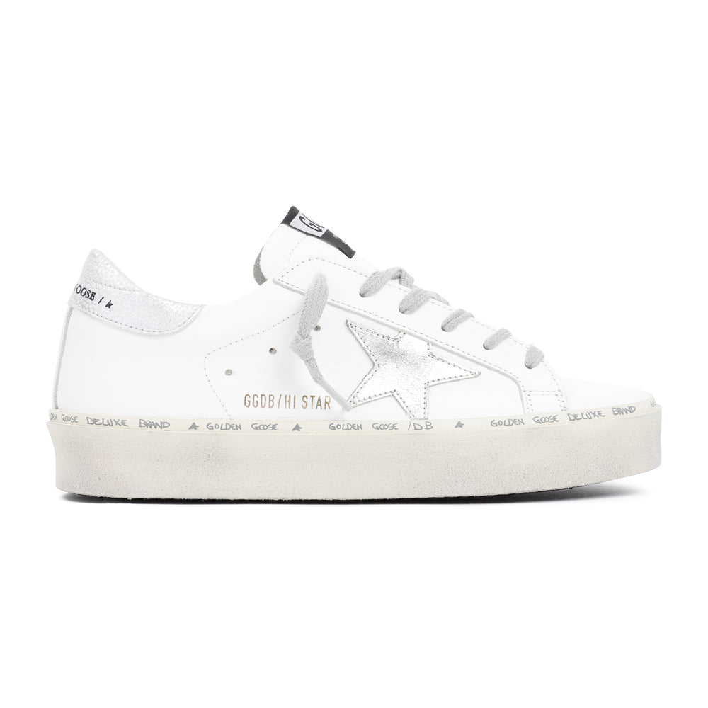 White Leather Hi Star Sneakers-1