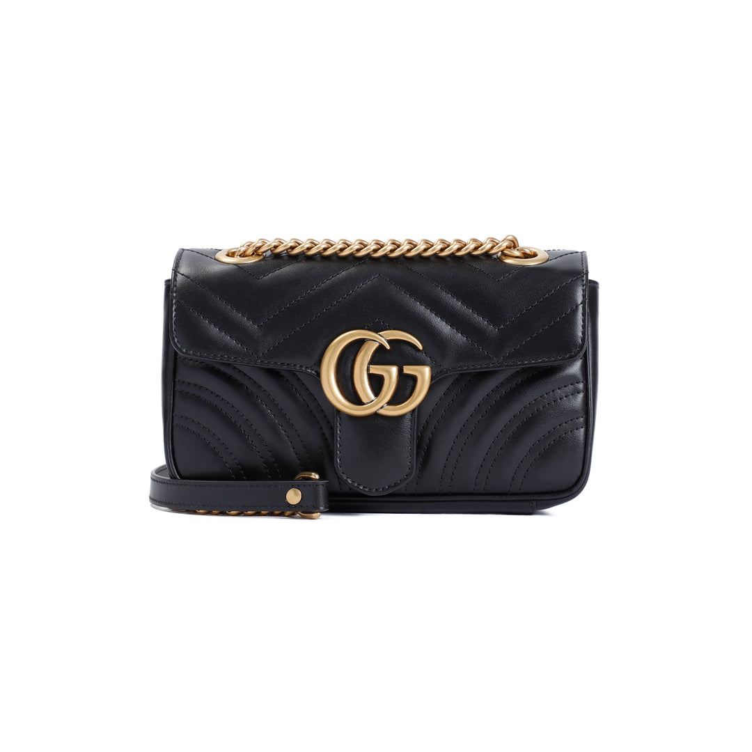 Black GG Marmont matelassé mini bag-1