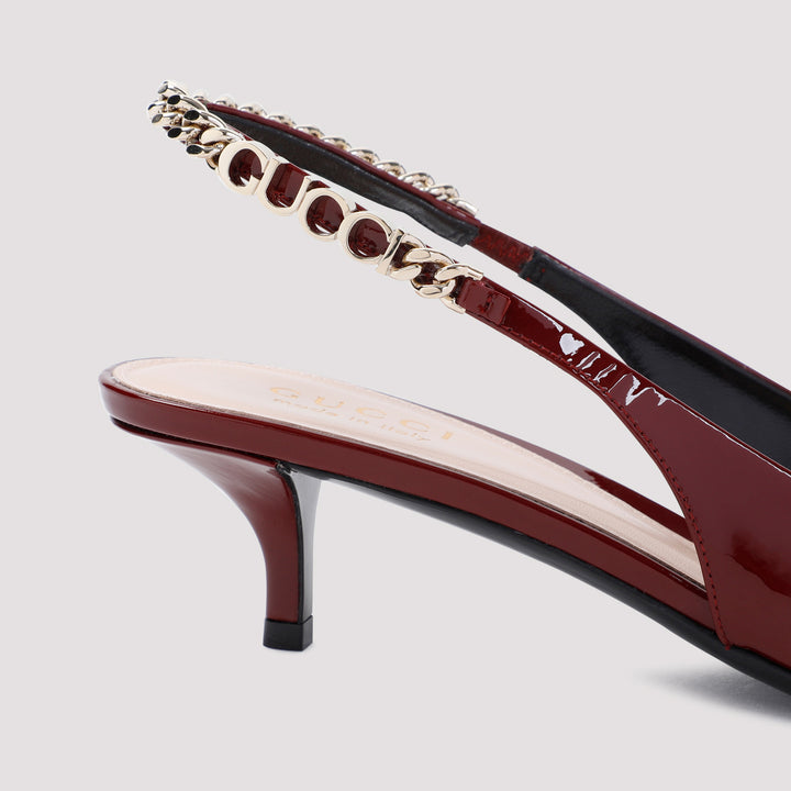 Red Signoria 45 Leather Pumps-4