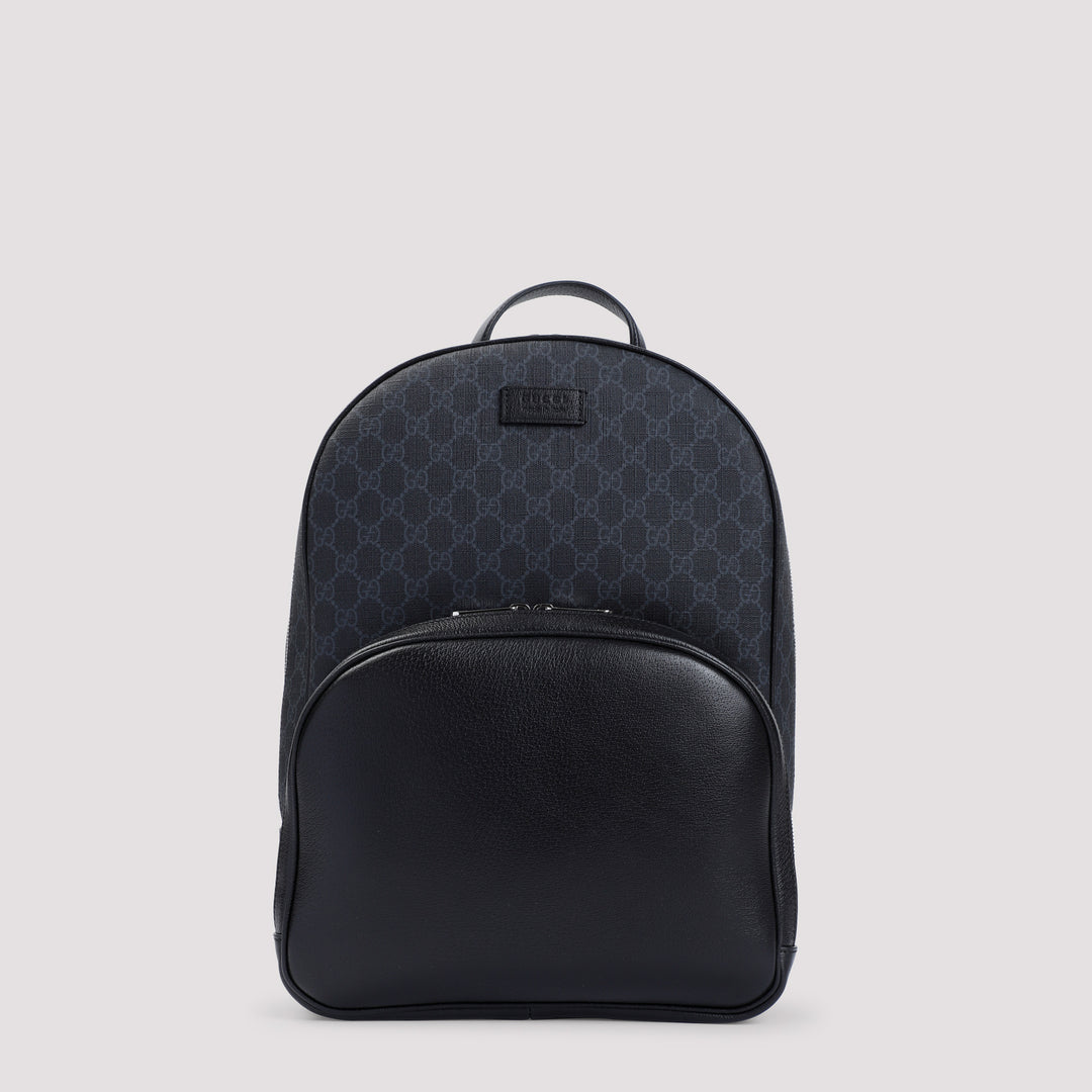 Black GG Polyurethane Backpack-0