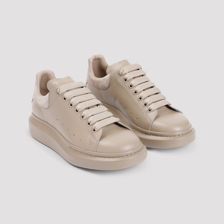 Stone Grey Calf Leather Sneakers-4