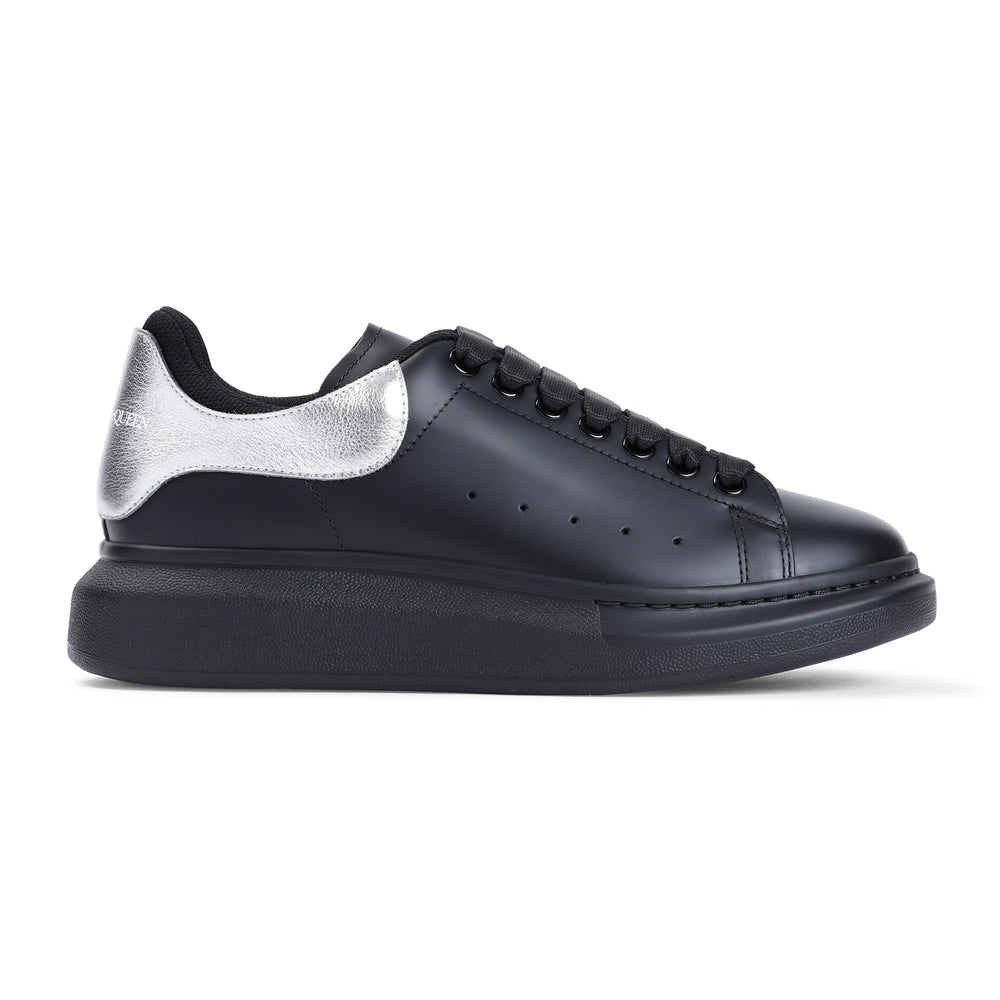 Black Calf Leather Sneakers-1