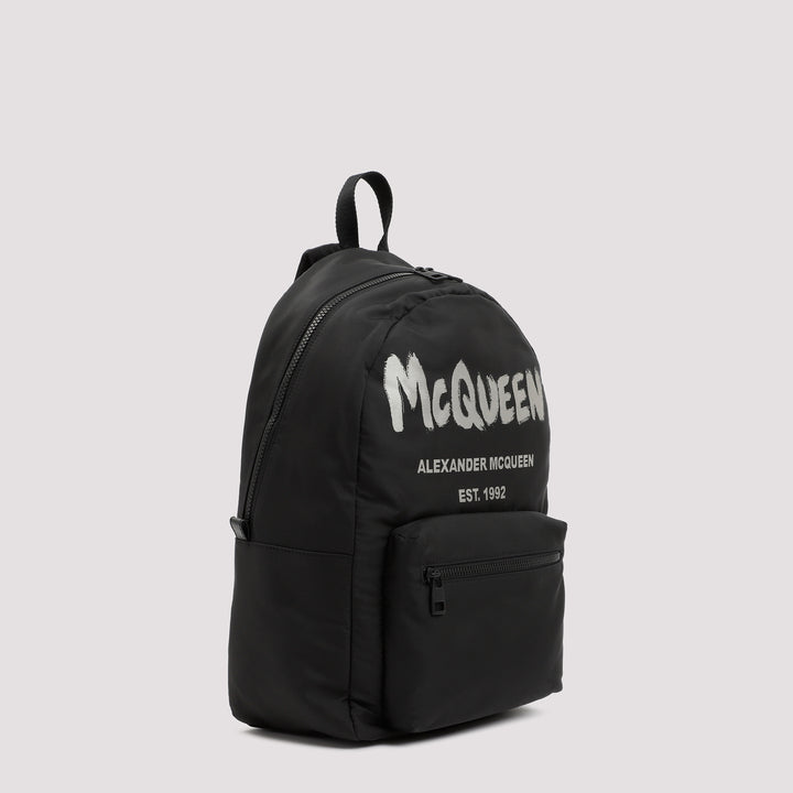 Black Graffiti Metropolitan printed backpack-4