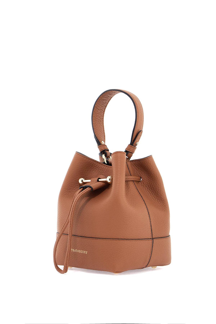 tan leather bucket bag with adjustable strap-2