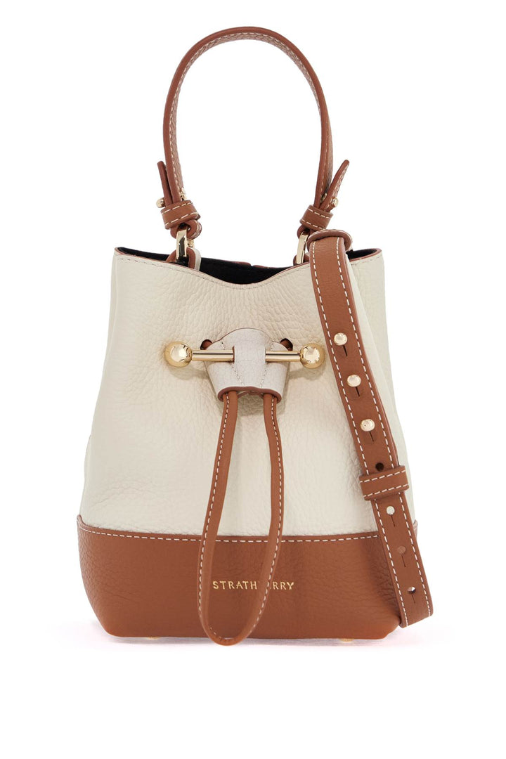 beige calfskin bag with short handle and shoulder strap-0