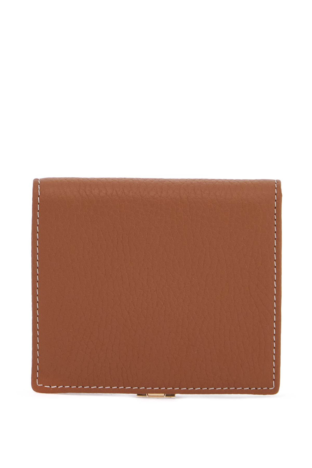 brown calfskin crescent wallet-2