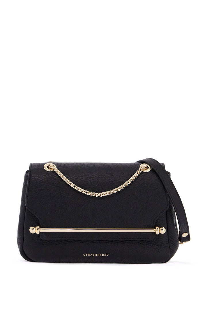 black calfskin mini bag with gold chain-0