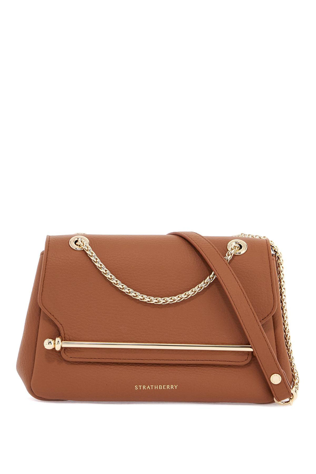 brown calfskin mini shoulder and crossbody bag-0