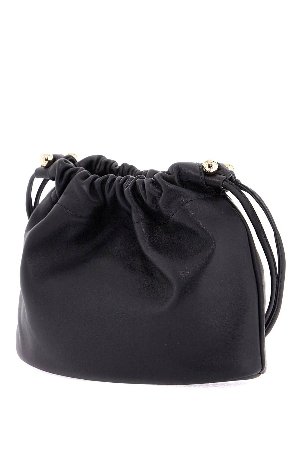 black lambskin bucket bag with drawstring-1