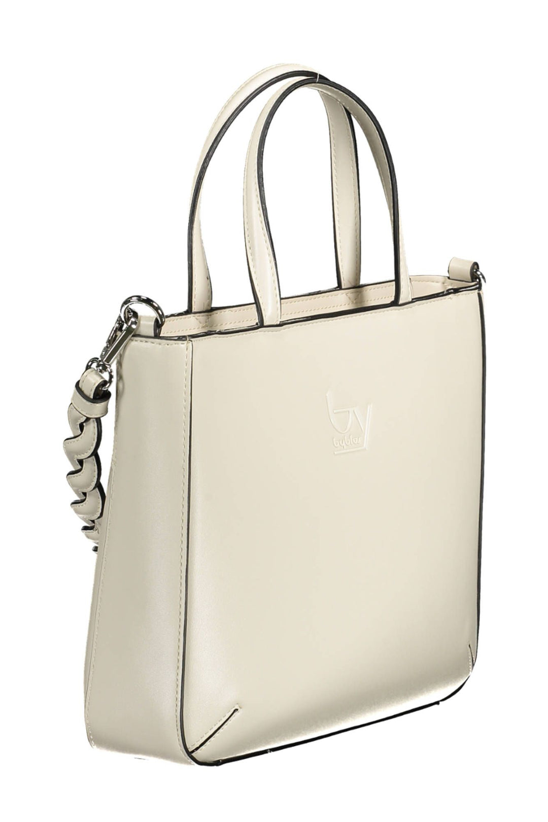 Elegant White Contrast Detail Handbag