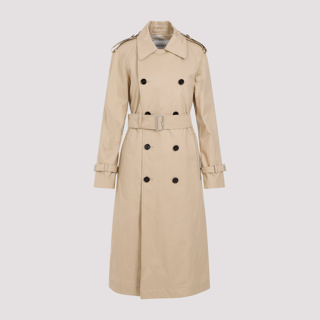 Flax Beige Cotton Trench-0