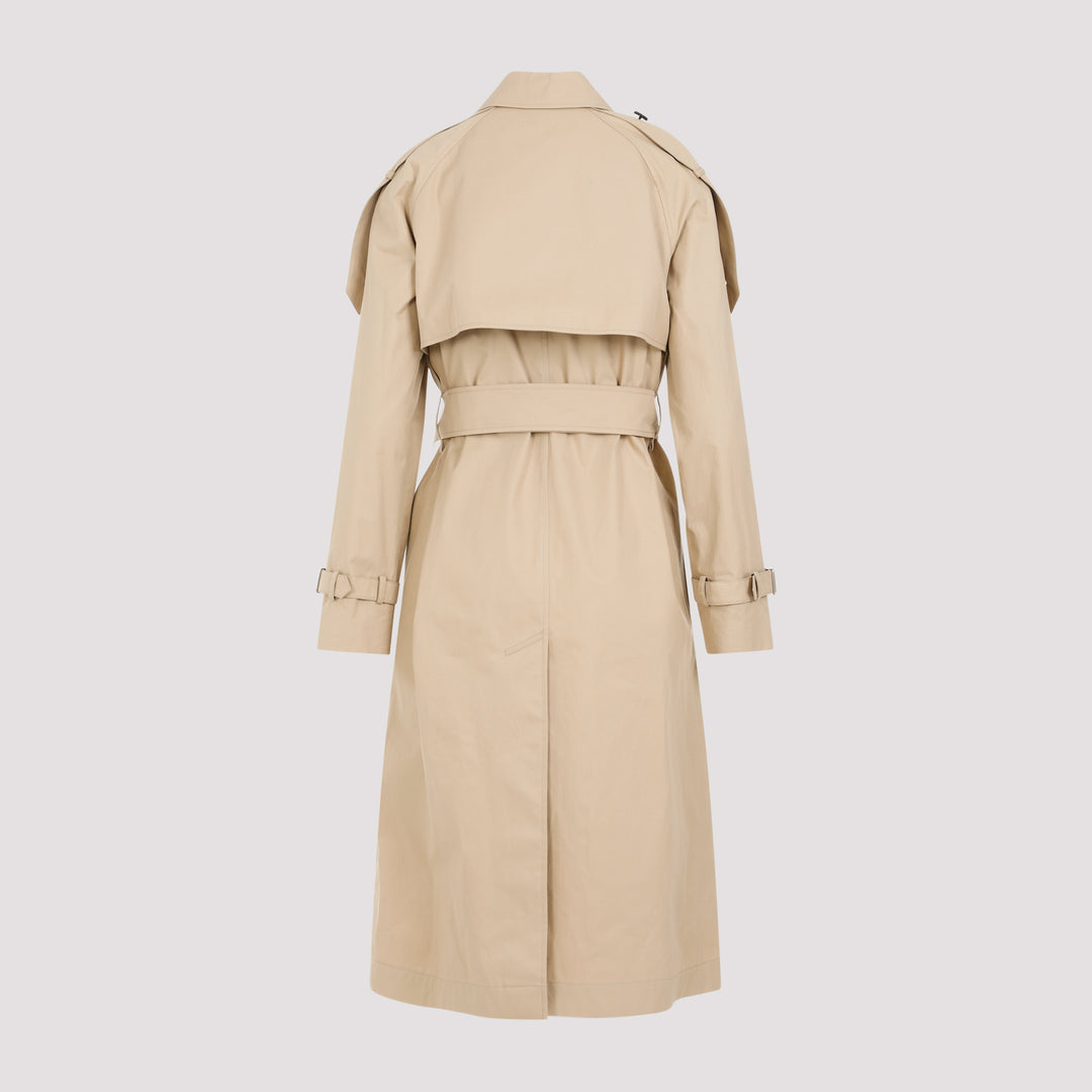 Flax Beige Cotton Trench-3