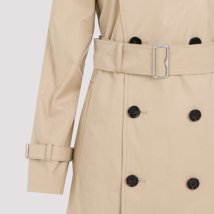 Flax Beige Cotton Trench-5