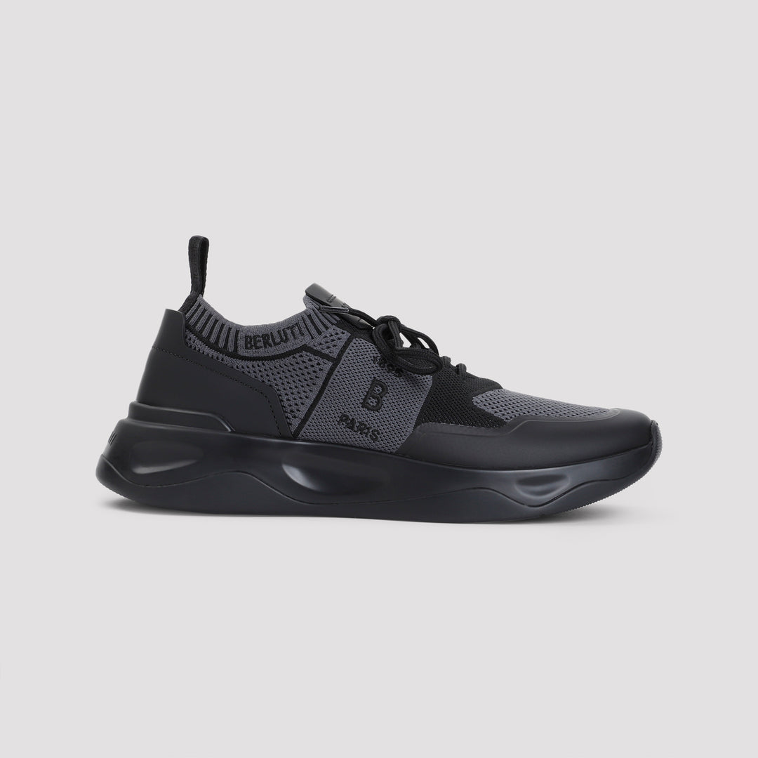 Black Shadow Textile Sneakers-2