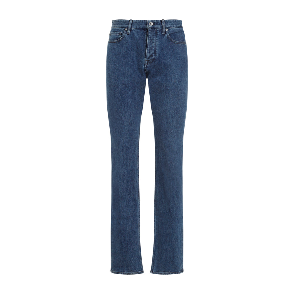 Blue Slim Cotton Jeans-1