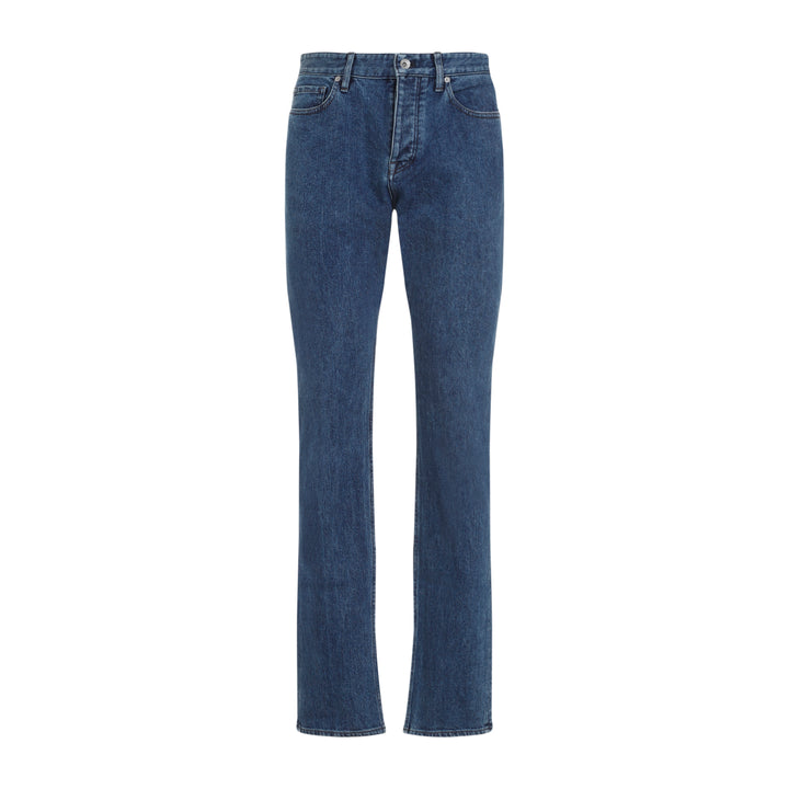 Blue Slim Cotton Jeans-1