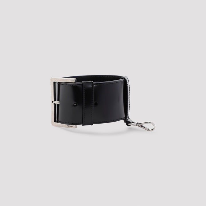 Black Calf Leather Wrist Strap-0