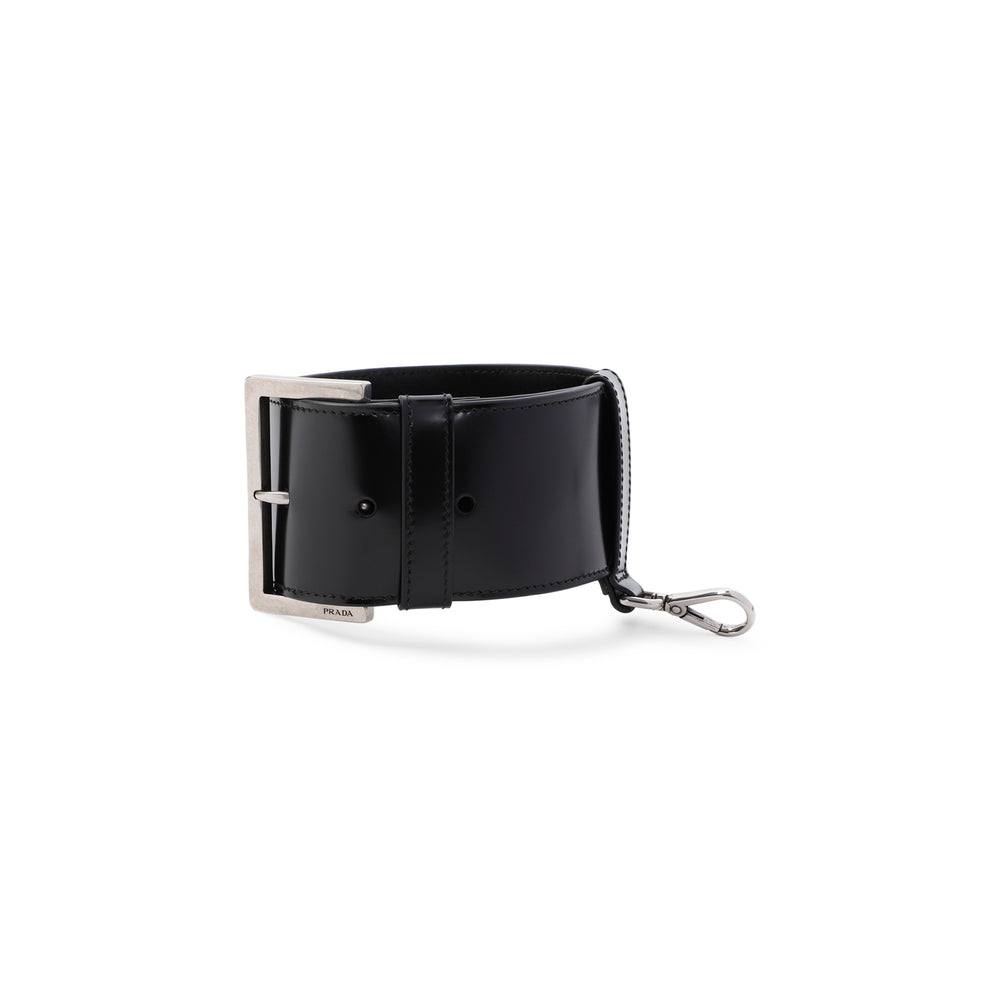 Black Calf Leather Wrist Strap-1