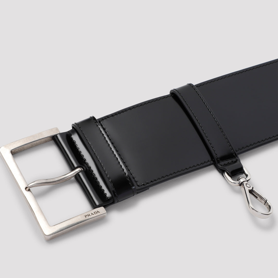 Black Calf Leather Wrist Strap-3