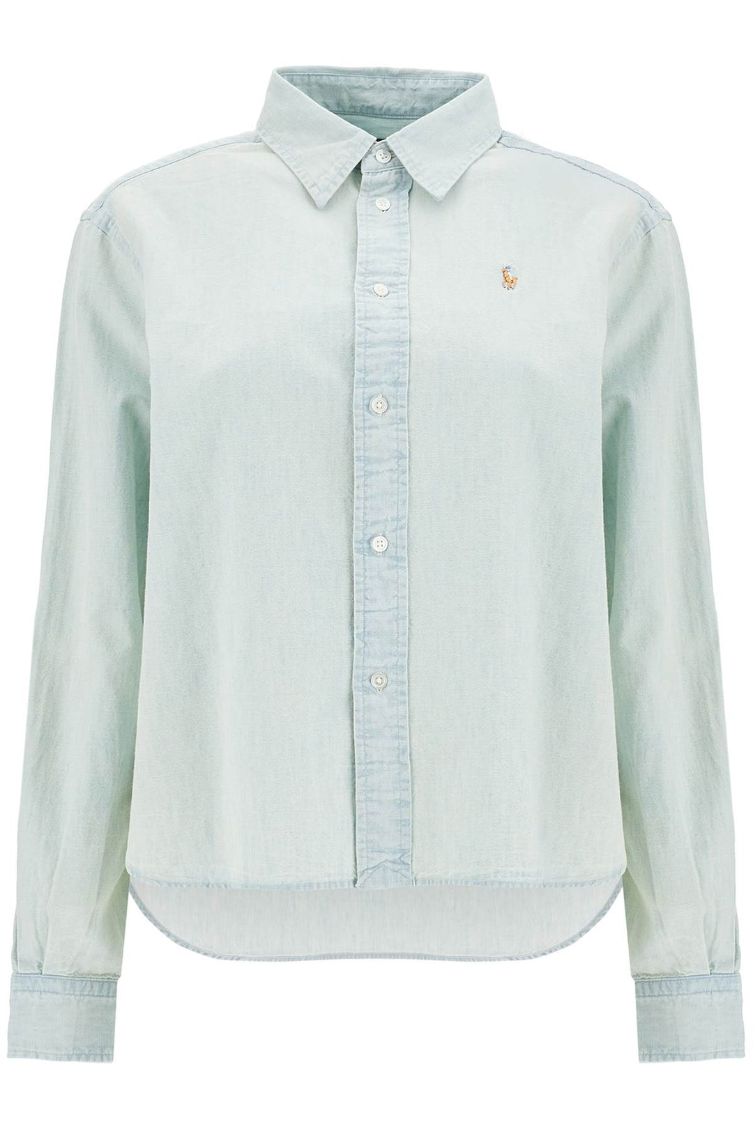 boxy fit chambray shirt-0