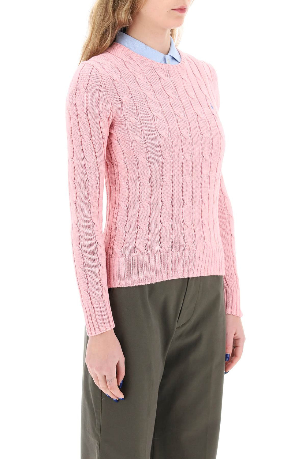 cable knit cotton sweater-1