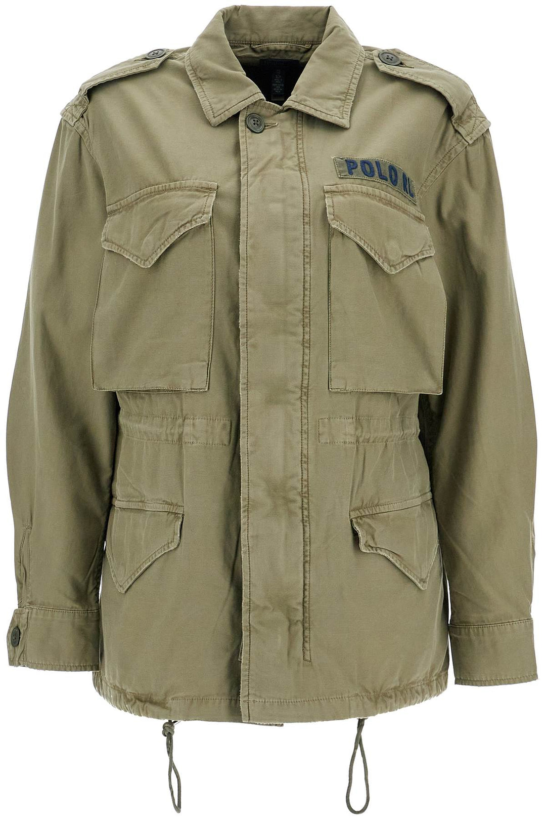 loose olive green m51 jacket in cotton-0