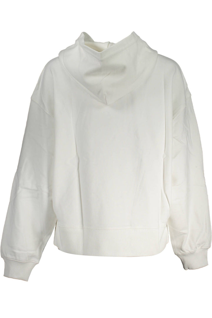 Elegant White Brushed Cotton Hoodie