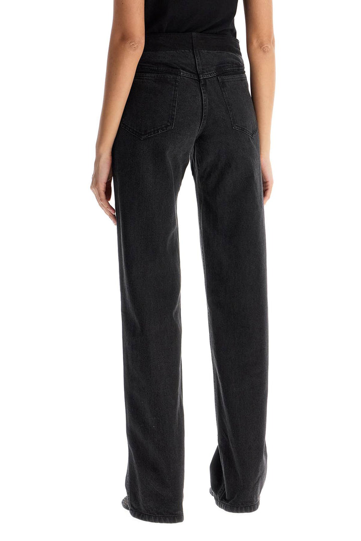 low-waisted deconstructed jeans-2