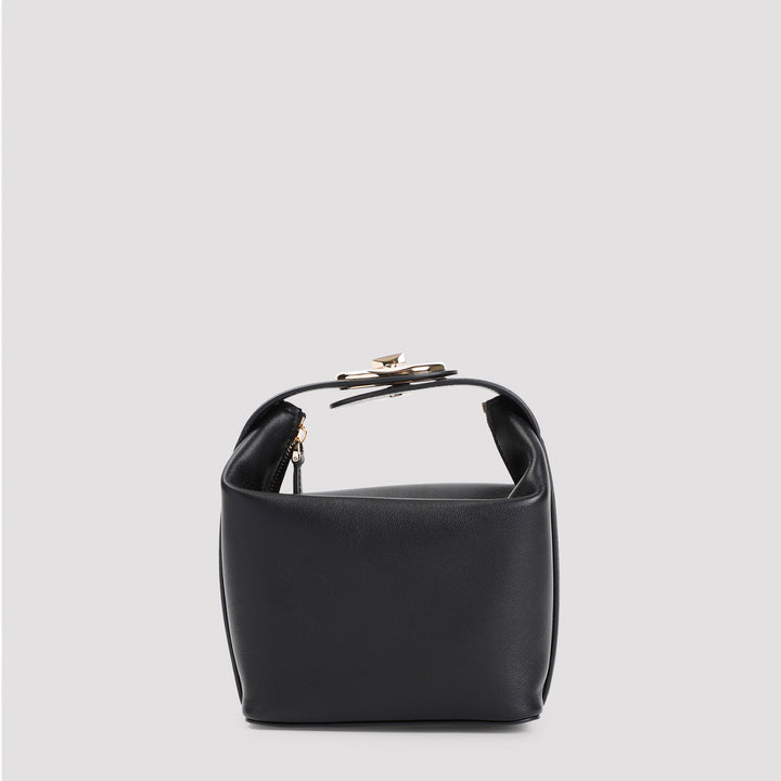 Black VLogo The Bold Edition Lamb Leather Mini Bag-0