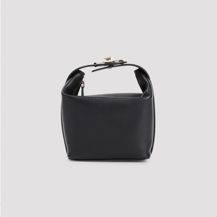 Black VLogo The Bold Edition Lamb Leather Mini Bag-2