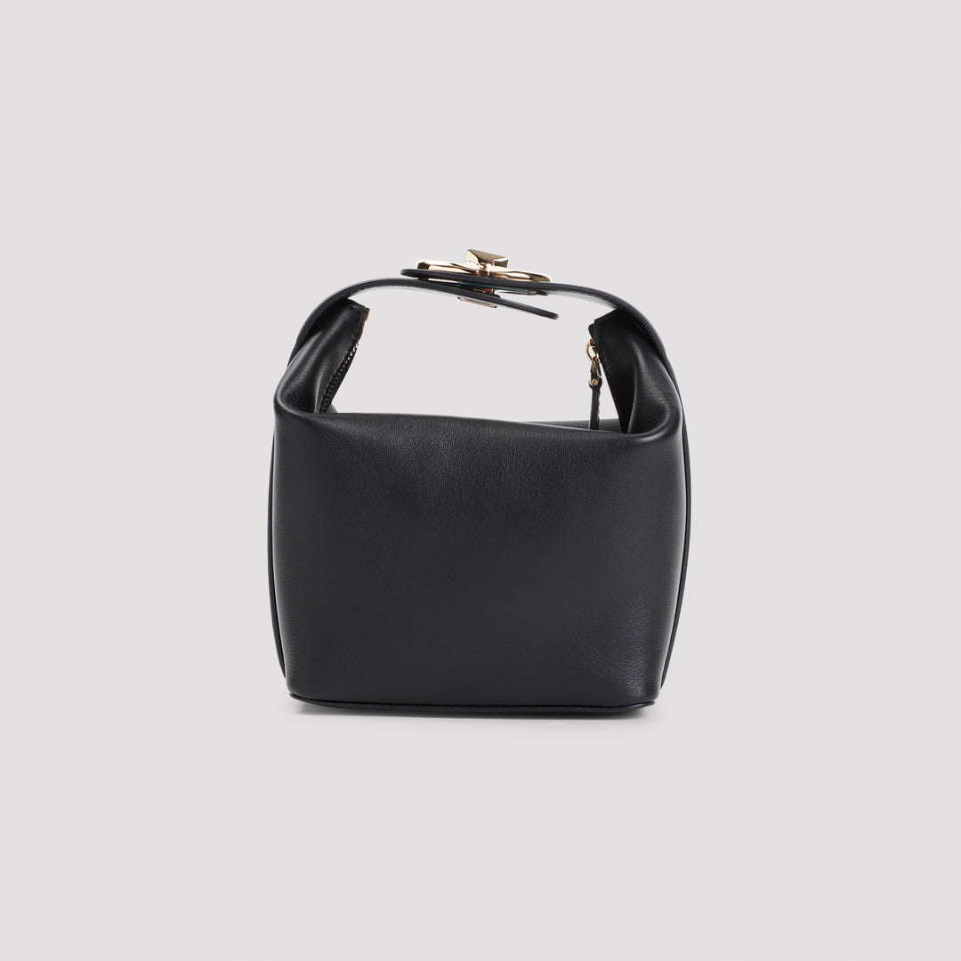 Black VLogo The Bold Edition Lamb Leather Mini Bag-3