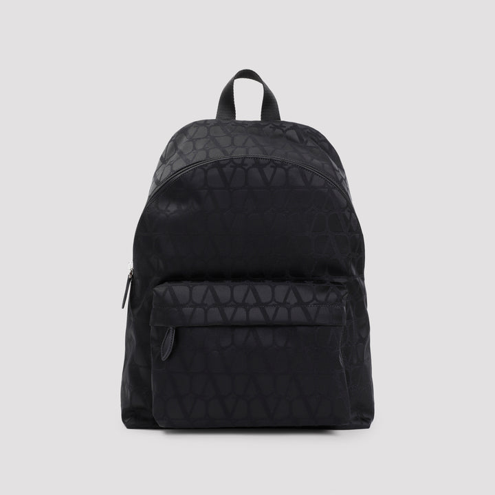 Black Polyester Backpack-2