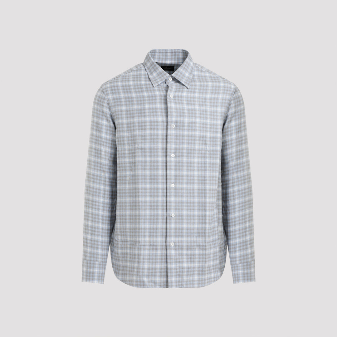 Sky Blue Cotton Hidden Shirt-0