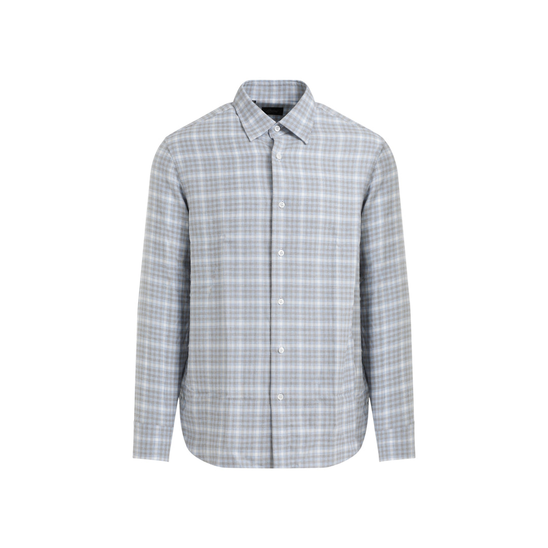 Sky Blue Cotton Hidden Shirt-1