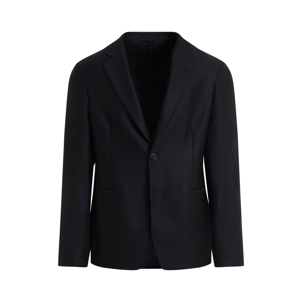 Ultramarine Blue Virgin Wool Blazer-1