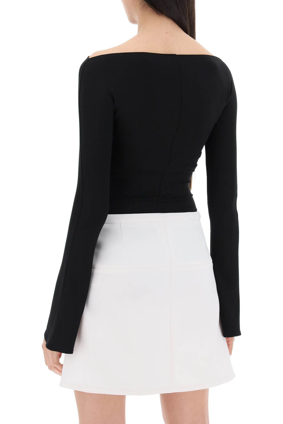 "invisible front zip bodycon dress"-2